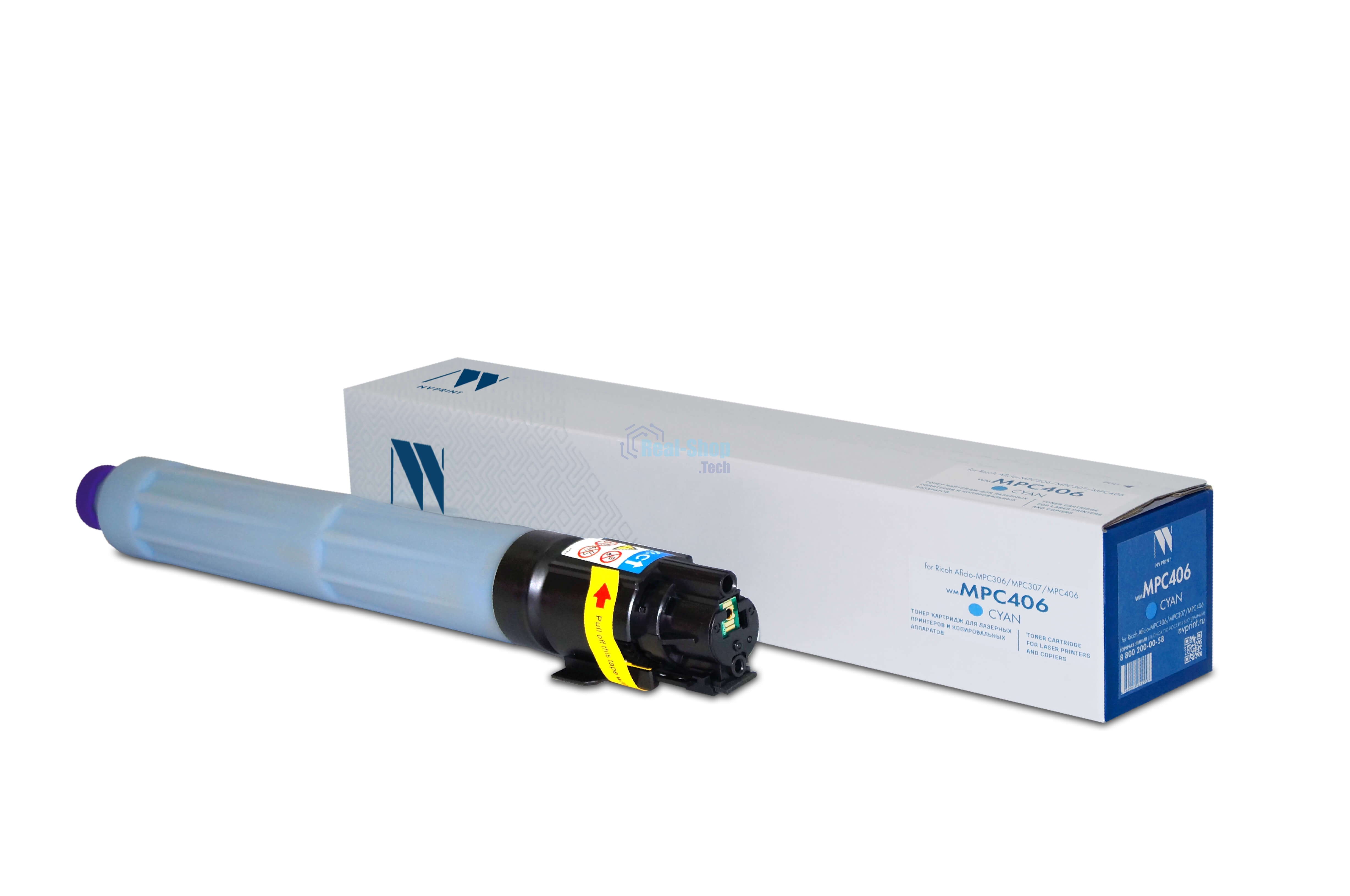 Картридж NVPrint совместимый NV-MPC406 Голубой для Ricoh Aficio-MPC306/MPC307/MPC406 (6000k)