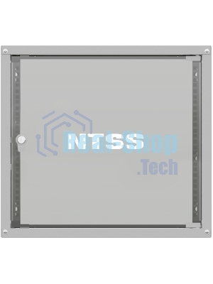 Шкаф коммутационный NTSS LIME (NTSS-WL9U5545GS) настенный 9U 550x450 мм пер. дв. стекл несъемн. бок. пан. 30 кг серый 110 град.
