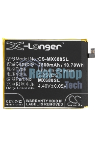 Аккумулятор CameronSinoCS-MX688SL BT68 для Meizu M3S mini 3.85V / 2800mAh / 10.78Wh