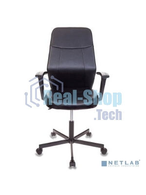Кресло Бюрократ CH-605/BLACK черный, экокожа, 120 кг, механизм качания