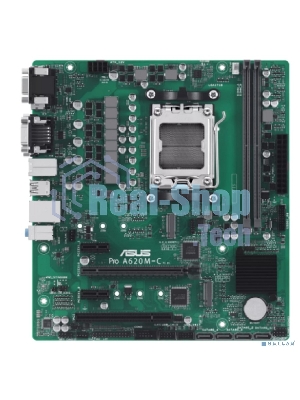Материнская плата ASUS Pro A620M-C-CSM, AM5, AMD A620, 2xDDR5, 4xSATA, 2xM.2 PCIe 4.0 x4, 1xPCIe 4.0 x16, 2xPCIe x1, 1xRJ45 1GbE, 1xUSB 3.2 Gen 2, 3xUSB 2.0, 1xUSB-C 3.2 Gen 2, 1xDVI-D, 1xDP, 1xHDMI, 1xVGA, 3x3.5 мм, 7.1, mATX