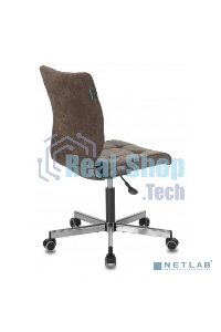 Кресло компьютерное Бюрократ CH-330M/LT-10 без подлокотников, темно-коричневый Light 10, крестовина металл