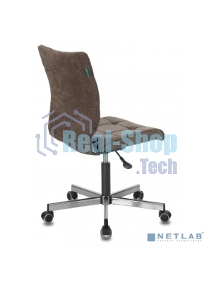 Кресло Бюрократ CH-330M/LT-10 темно-коричневый, экокожа, 120 кг, механизм качания, без подлокотников