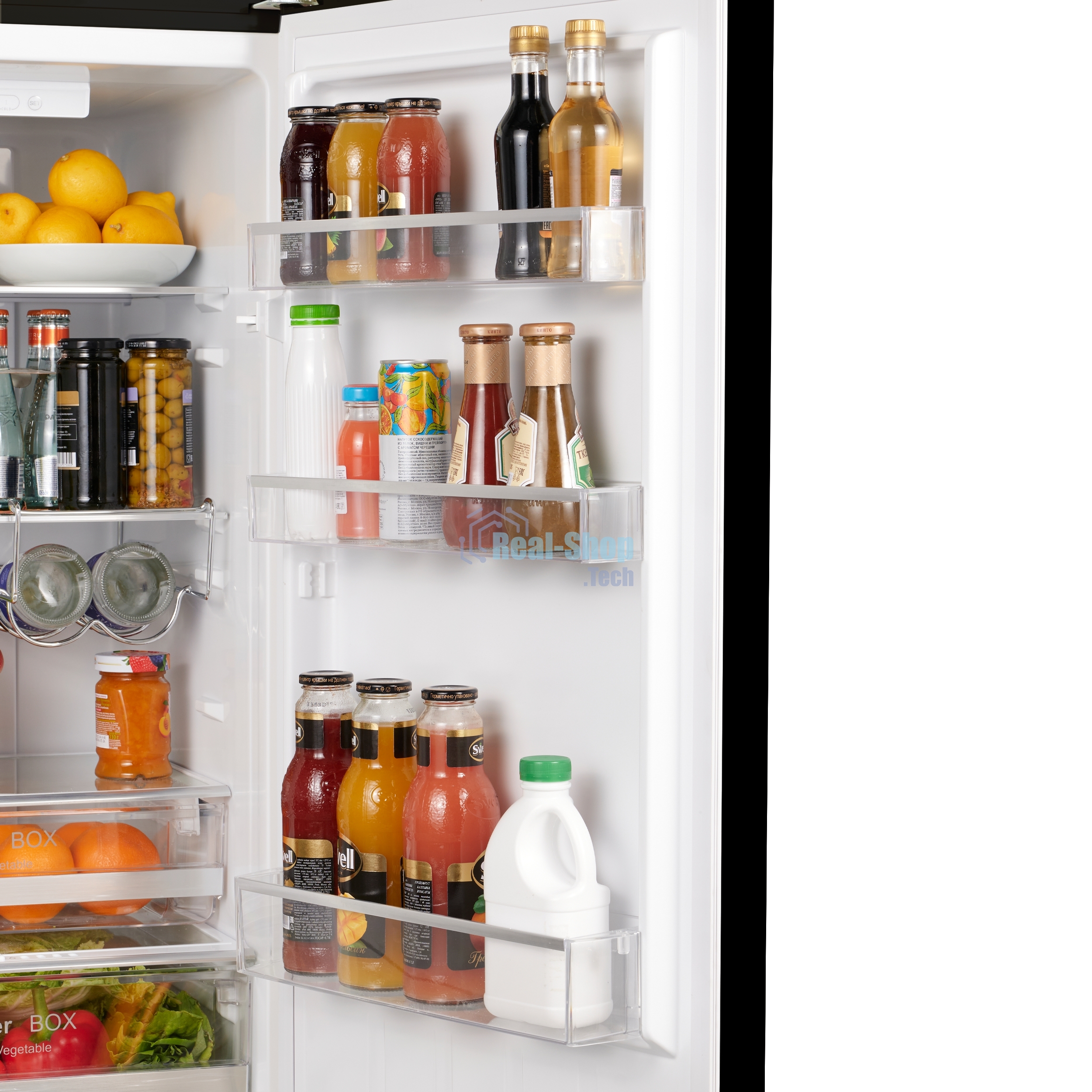 Холодильник Maunfeld MFF186NFRB черныйдвухкамерный 181/71л морозилка снизу