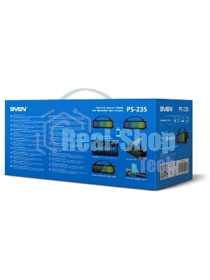 Портативная колонка SVEN PS-235 черный 12W 2.0 BT 3600mAh