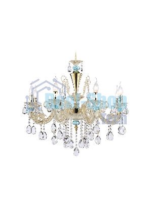 Светильник Ambrella light TR4926/8 GD/WH/CL золото/белый/прозрачный E14*8 max 40W D740*630
