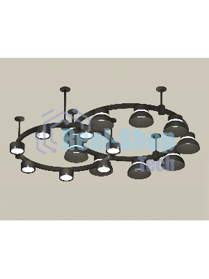 Светильник Ambrella light XR92221101/16 SBK/PBK/FR черный песок/черный полированный/белый матовый GX53