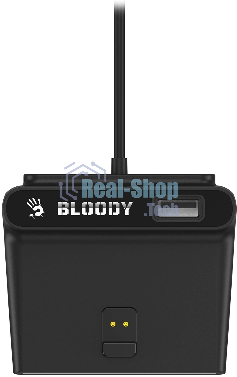Мышь беспроводная/проводная A4tech Bloody R77UltraDock черный, 20000 dpi, USB Type-A, радиоканал, кнопки - 5