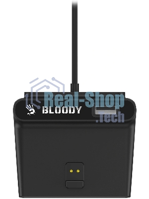 Мышь беспроводная/проводная A4tech Bloody R77UltraDock черный, 20000 dpi, USB Type-A, радиоканал, кнопки - 5