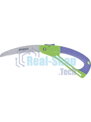 Пила садовая Palisad складная 175мм зуб 3d обрезиненная рукоятка с защитной кулисой