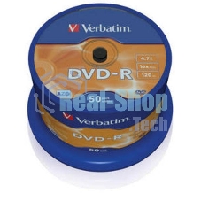 Диск DVD-R Verbatim 4.7Gb 16x Cake Box (50шт) (43548)