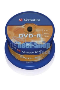 Диск DVD-R Verbatim 4.7Gb 16x Cake Box (50шт) (43548)