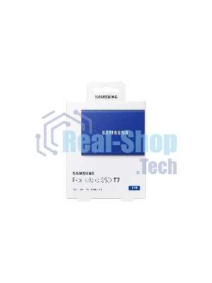 Внешний SSD Samsung T7, 1TB, USB 3.2 Gen 2 Type-C, R/W 1050/1000, синий