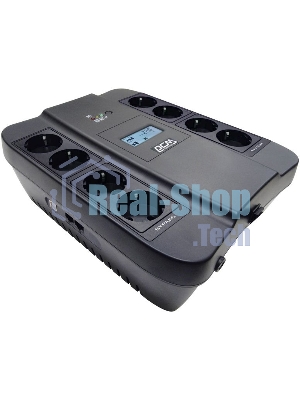 Источник бесперебойного питания Powercom SPIDER, Интерактивная, 900 ВА/540 Вт, Tower, Schuko, LCD, Serial+USB, USB