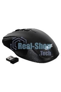 Мышь беспроводная Acer OMR030 черный, 1600 dpi, радиоканал, USB, кнопки - 4