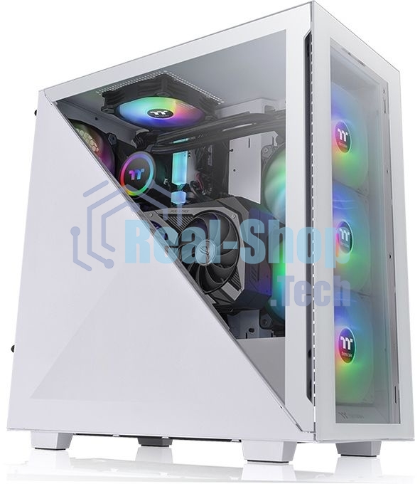 Компьютерный корпус Thermaltake Divider 300 TG ARGb белый без БП ATX 2x120мм 2xUSB 3.0 audio front door bott PSU