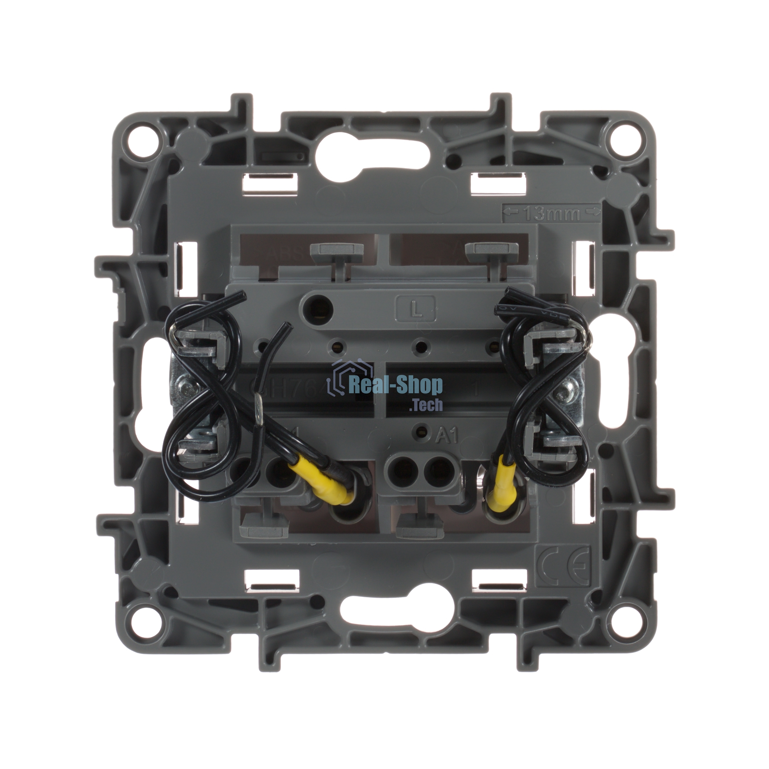 Выключатель 2-клавишный с подсветкой, на винтах, 10АХ, бел. ETIKA 