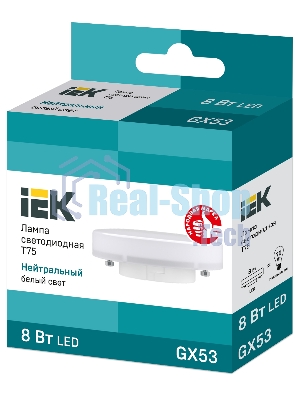 Лампа светодиодная IEK LLE-T80-8-230-40-GX53 ECO T75 таблетка 8Вт 230В 4000К GX53