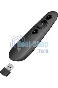 Презентер Logitech R500s Graphite черный, Bluetooth + 2.4 GHz, USB-ресивер, 3 программируемых кнопки, лазерная указка