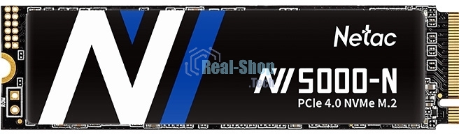 Накопитель SSD Netac NV5000-N, 1Tb, M.2 2280, PCIe 4.0 x4, NVMe, R/W 4800/4600, с радиатором