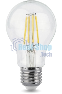 Лампа светодиодная Gauss 102802206LED Filament А60 Е27 6Вт 4100к 1/10/40