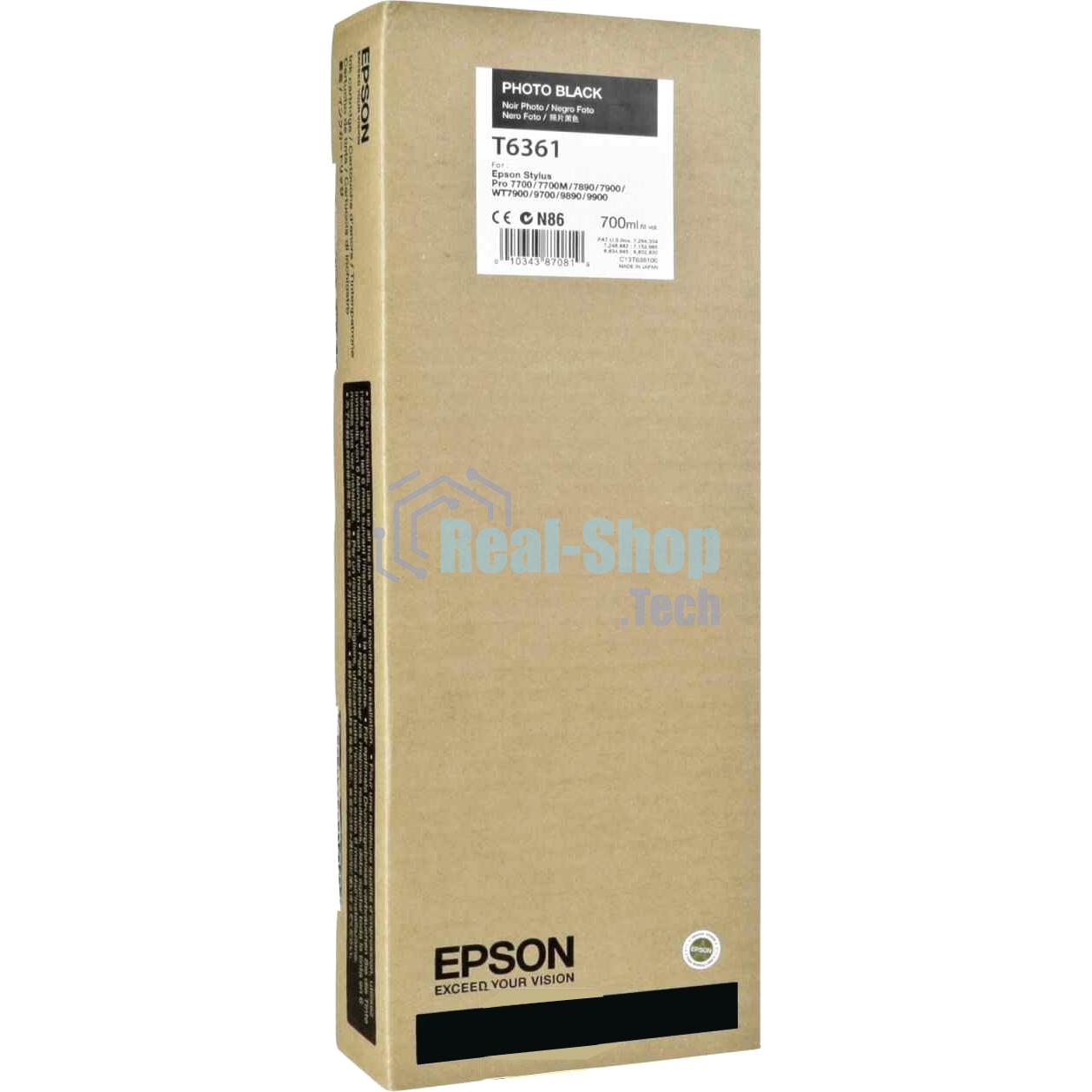 Картридж струйный Epson C13T636100 фото черный (700 мл) для Stylus Pro 7900/9900