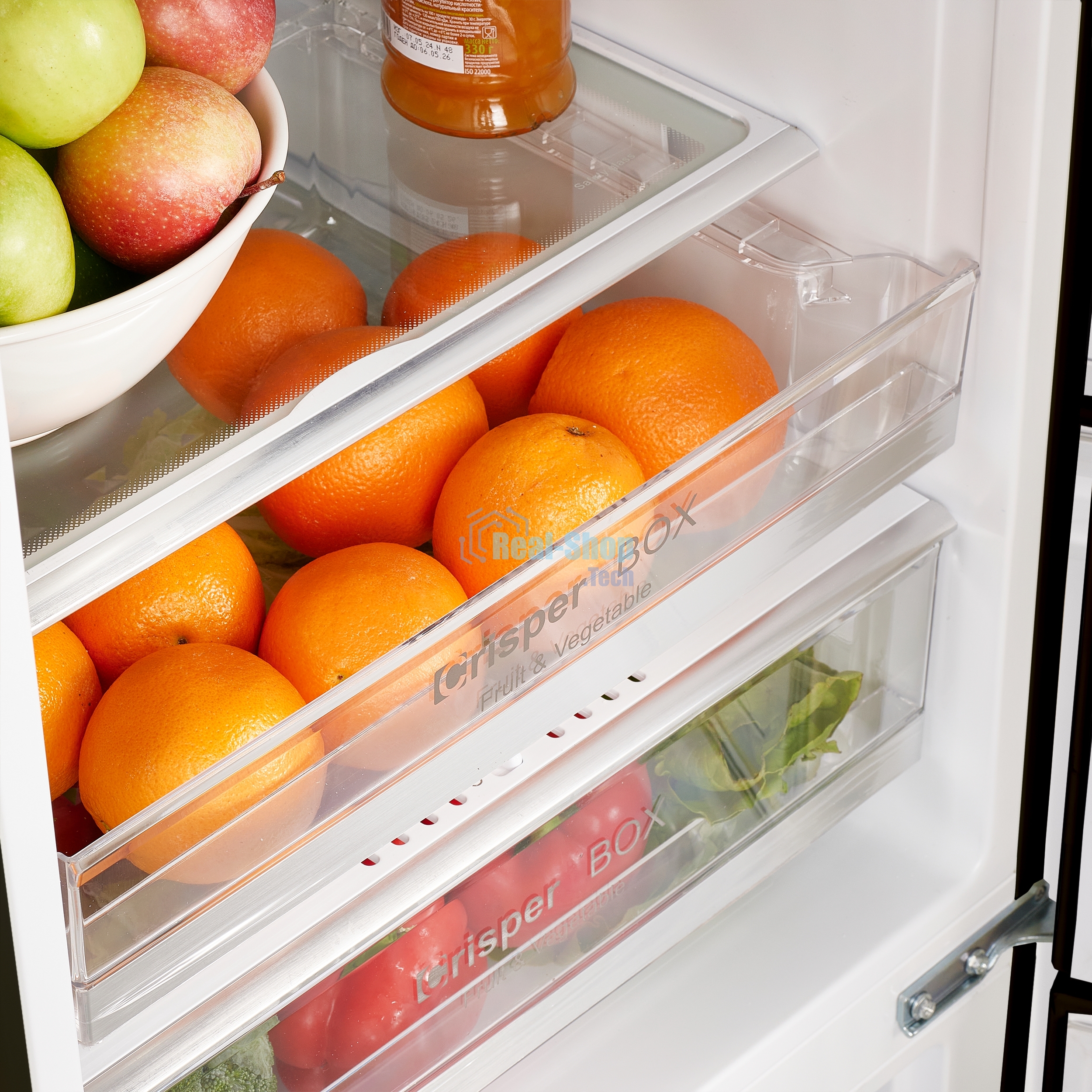 Холодильник Maunfeld MFF186NFRB черныйдвухкамерный 181/71л морозилка снизу