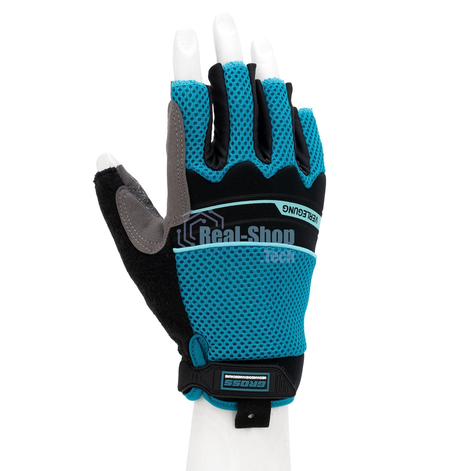 Перчатки комбинированные облегченные Gross открытые пальцы, AKTIV, размер XL (10)