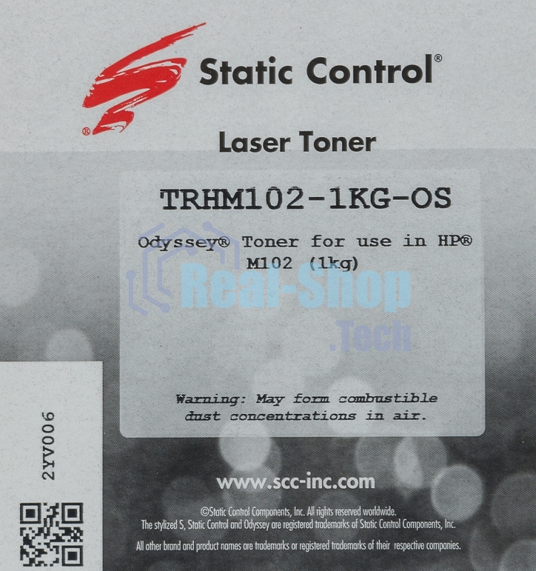 Тонер Static Control для HP LJ PM104/132, Bk, 1 кг, флакон