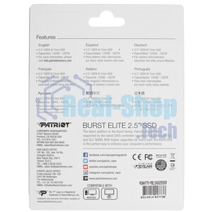 Накопитель SSD Patriot Burst Elite, 120Gb, SATA, 2.5