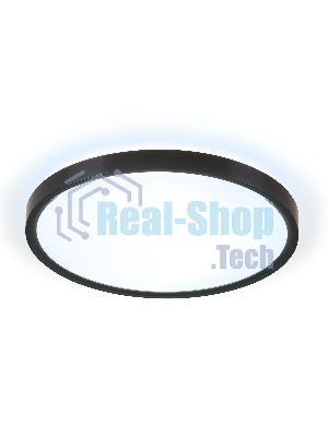 Потолочный светодиодный светильник Ambrella light FZ3055 BK черный IP44 33W+10W 6400+6400К D370*40 (Без ПДУ)