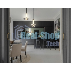Подвесной светодиодный светильник Ambrella light LH31012/3 GR/SM серый/дымчатый 35W 3000K D450*1790
