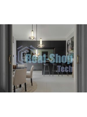 Подвесной светодиодный светильник Ambrella light LH31012/3 GR/SM серый/дымчатый 35W 3000K D450*1790