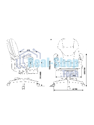 Кресло руководителя Бюрократ T-9950MSG-F Fabric черный Light-20, крестов. пластик, подст. для ног