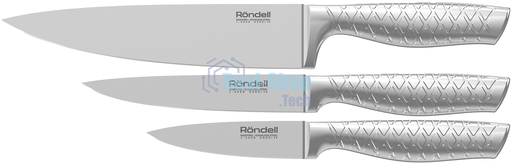 Набор ножей кухонных Rondell Imperial RD-2008 компл.: 3 предм. стальной подар.коробка