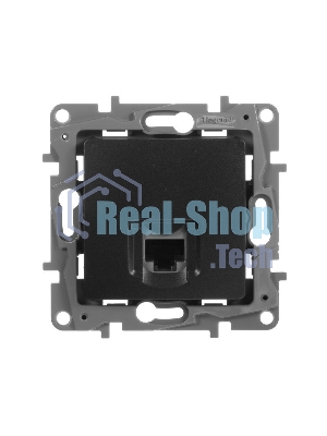 Информационная розетка RJ 45, категория 5e, UTP, Etika, антрацит