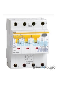 Выключатель автоматический дифференциального тока 4п (3P+N) C 10А 30мА тип A 6кА АВДТ-34 ИЭК MAD22-6-010-C-30