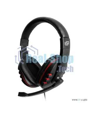 Гарнитура Oklick HS-L380G черный/красный 1.8м мониторы оголовье (JD-032)