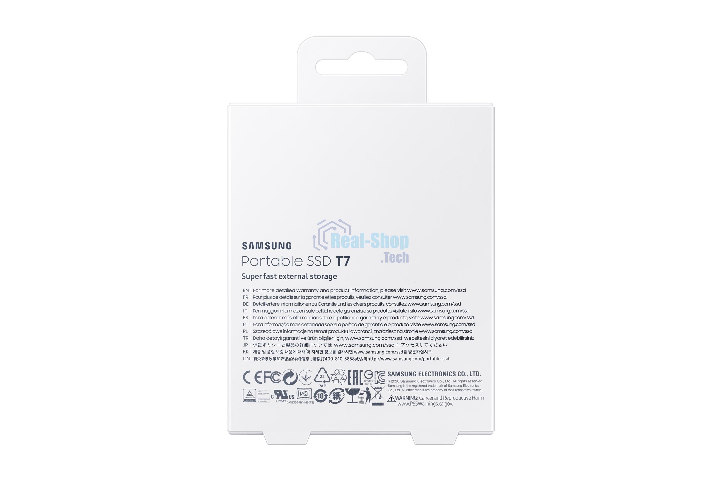 Внешний SSD Samsung T7, 1TB, USB 3.2 Gen 2 Type-C, R/W 1050/1000, синий