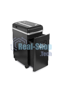 Шредер ГЕЛЕОС УМ22-5, DIN P-5 (5 ур-нь секр.), фрагмент 2х8мм, 9-10 лист (70г/м2), CD/пл.карты/скрепки/скобы, 22 литра