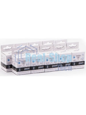 Лампа светодиодная Gauss Elementary MR16 7Вт цок.: GU5.3 спот 220B 4100K св. свеч. белый ней. MR16 (упак.: 10 шт)