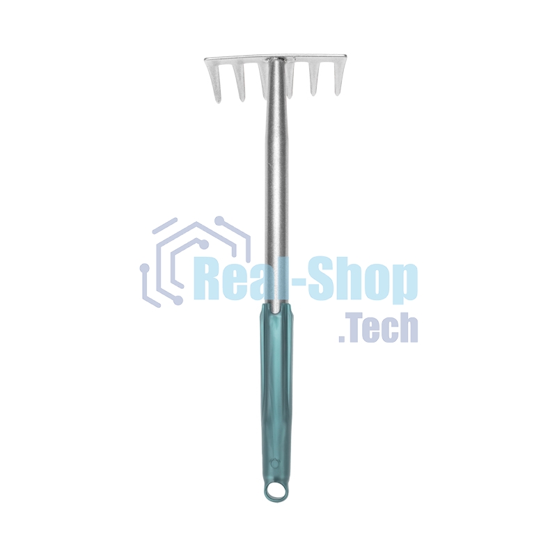 Грабли 6 прямых зубьев с металлической ручкой ЧЕТЫРЕ СЕЗОНА