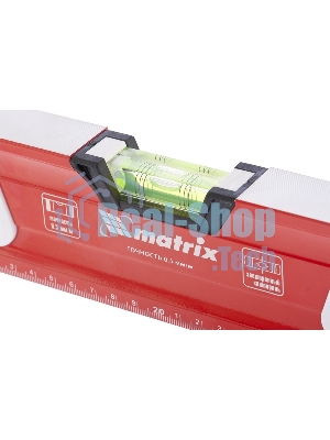 Алюминиевый магнитный фрезерованный уровень Matrix 3 глазка, 1500 мм