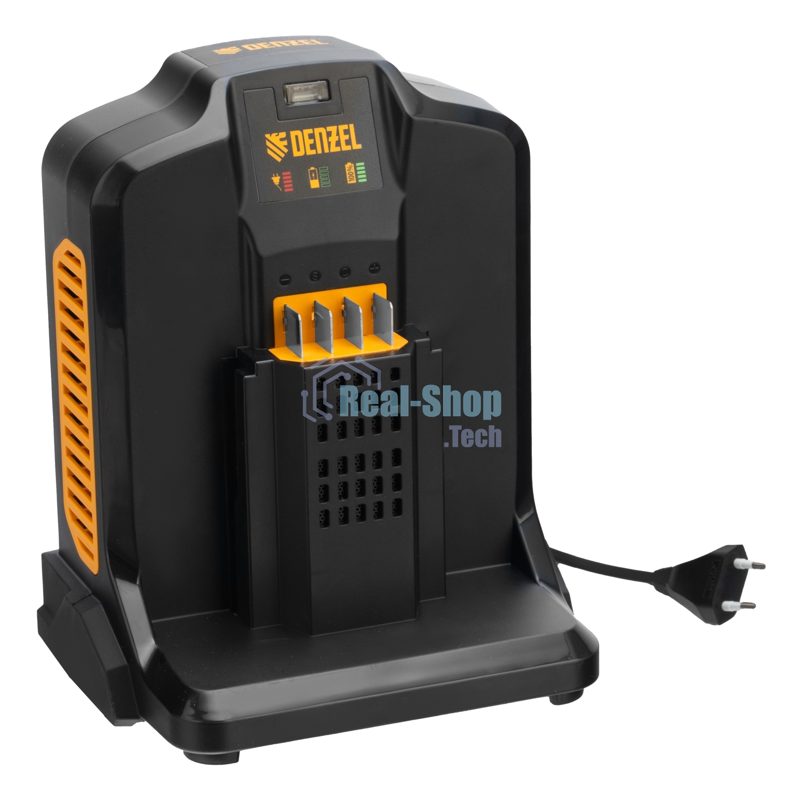 Пила цепная аккумуляторная бесщет. Denzel RCS 400-62, 400 мм, Li-ion, 62В