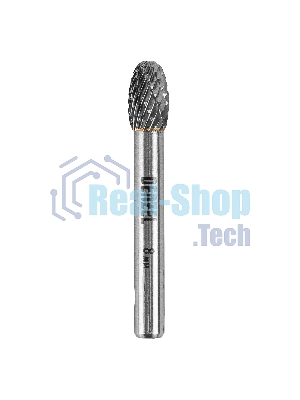 Борфреза по металлу Denzel твердосплавная, овальная, тип-E, 8 мм