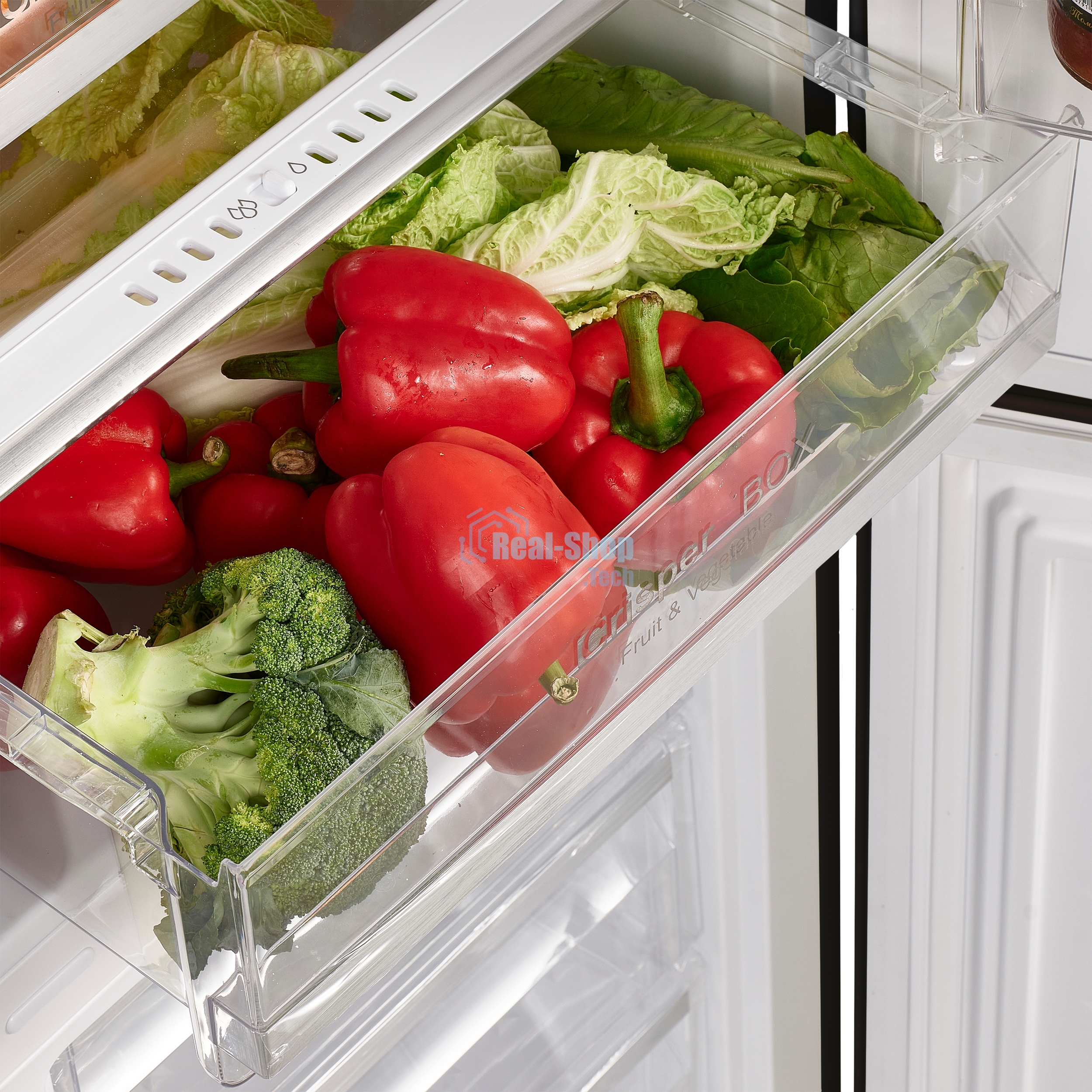 Холодильник Maunfeld MFF186NFRB черныйдвухкамерный 181/71л морозилка снизу