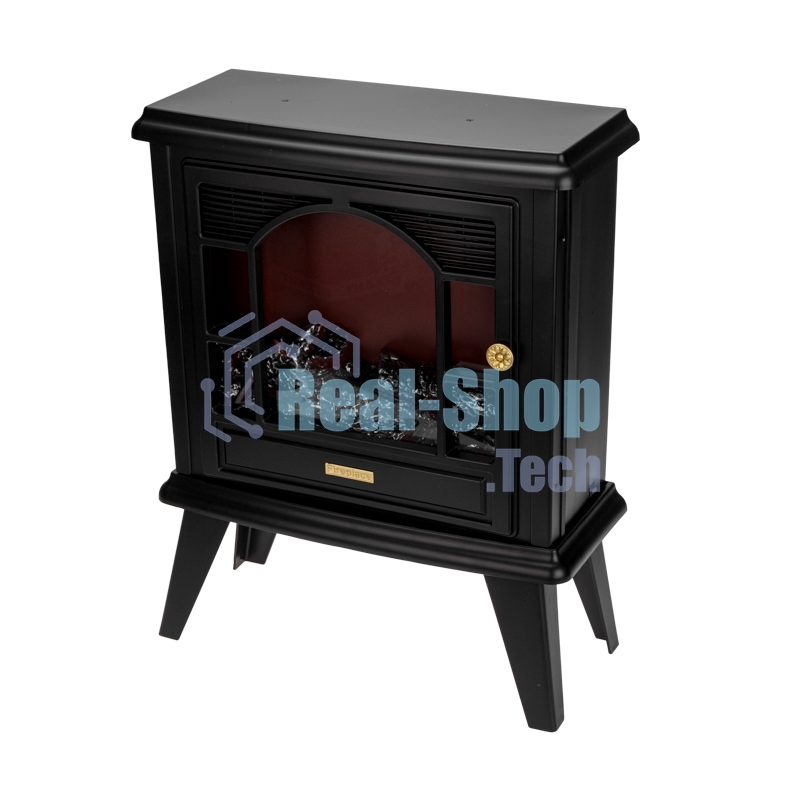 Светодиодный камин Neon-night Гранд Шале с эффектом живого огня 45х18х56см, работает от батареек 3хС (в комплект не входят) или от USB (в комплекте), черный