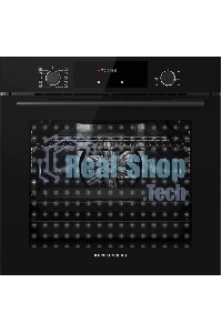 Встраиваемый духовой шкаф Kuppersberg HF 609 B, High-Tech, объем 80 л, 10 режимов работы, телескопические направляющие, цифровой таймер, 2 стекла в дверце, утапливаемые переключатели, энергоэффективность А, черный