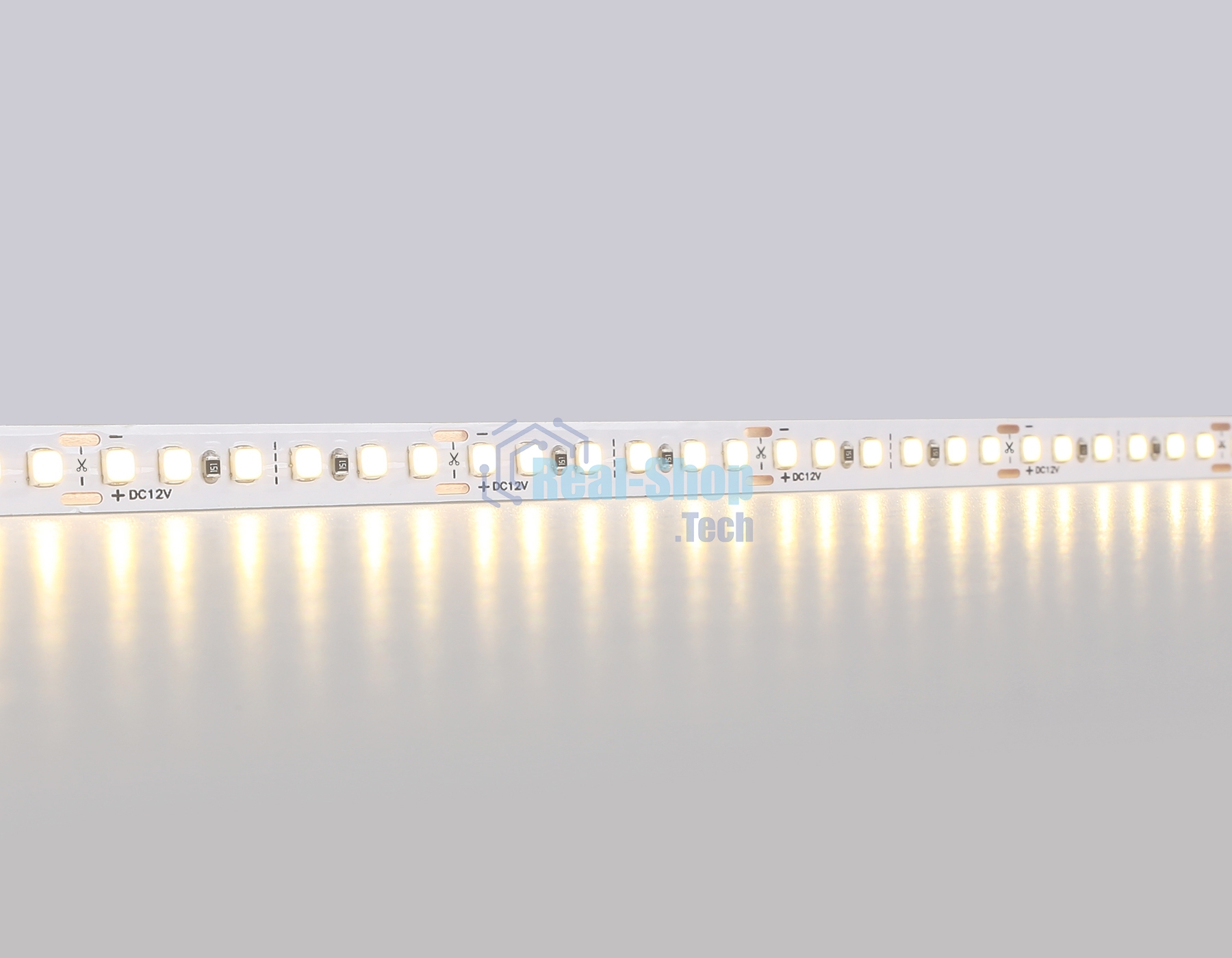 Светодиодная лента Ambrella light GS1301 2835 180Led/ 14.4W m/ 12V IP20 3000K/ 5000*8*1.2mm (2 конт.)