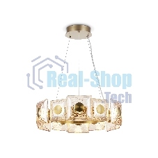 Светильник Ambrella light LH31021 BS/TI латунь/янтарь 56W 3000K D570*150